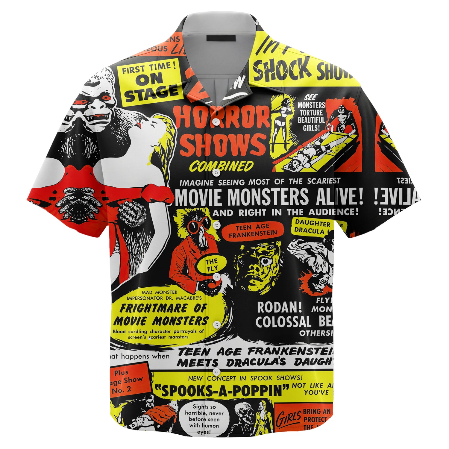 1957 Movie Monster Shows Universal Hawaiian Shirt
