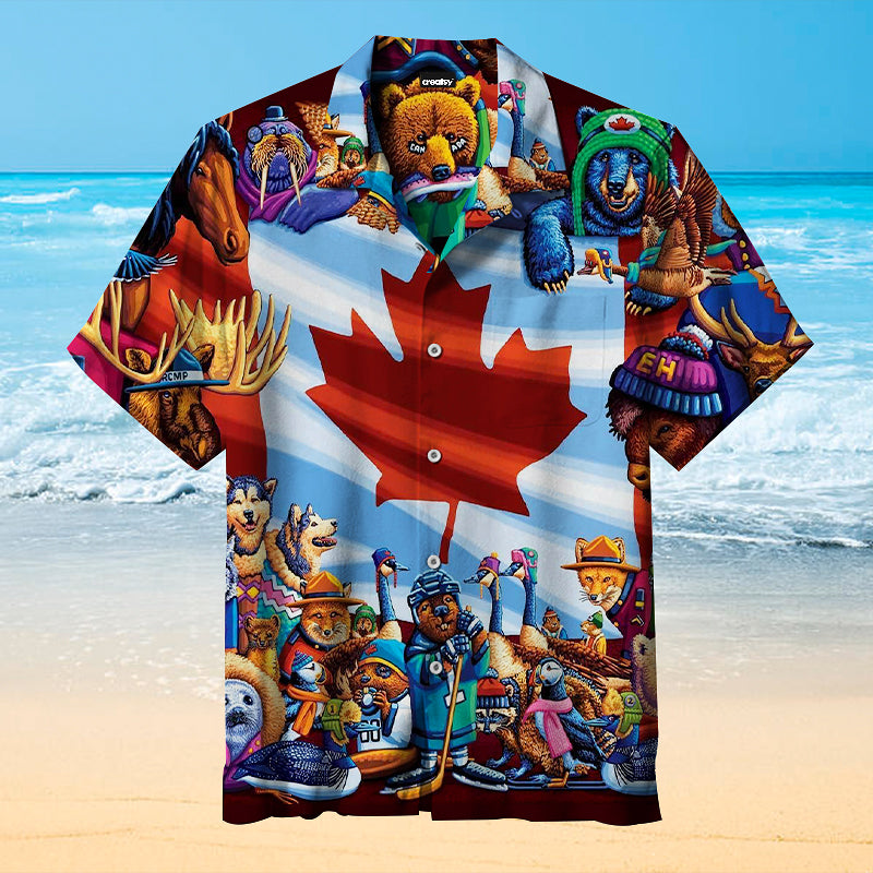 ANIMALS OF CANADA |Unisex Hawaiian Shirt