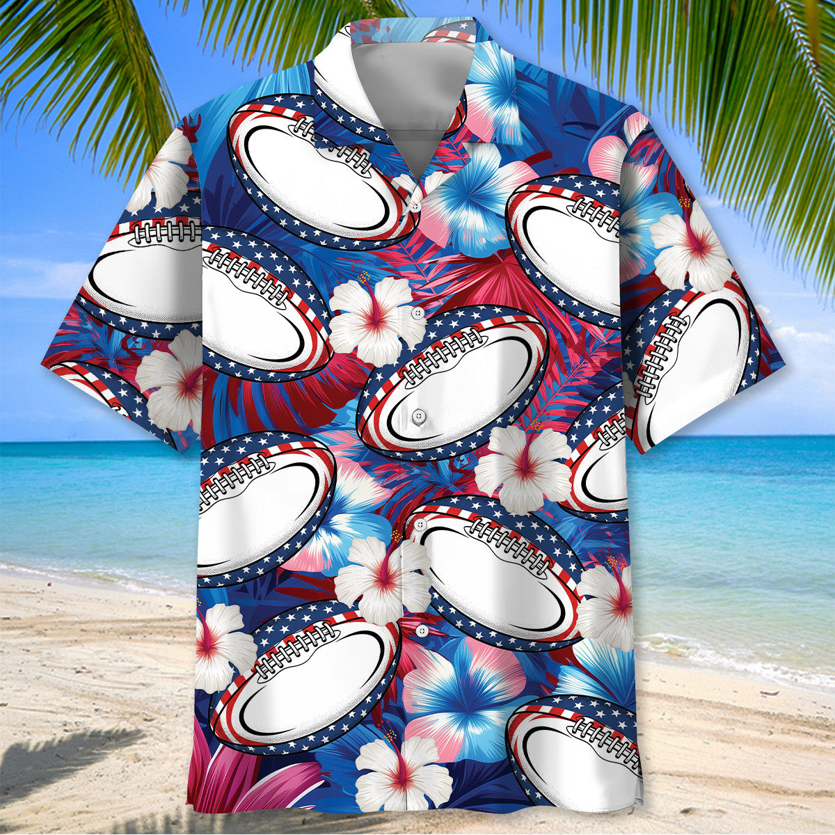 America Rugby Hawaiian Shirt