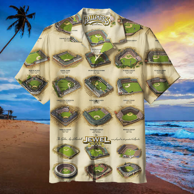 Ballparks of Baseball Hawaiian Shirt