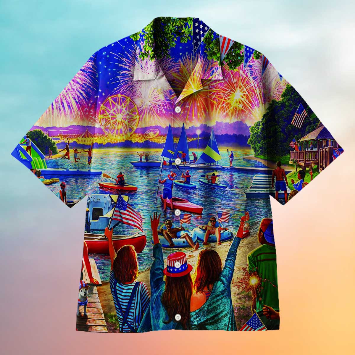 Celebrate Independence Day By Visiting The Lake Universal Hawaiian Shirt