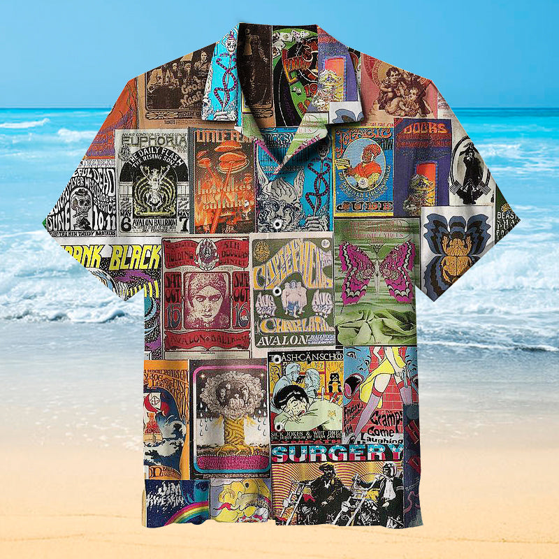 Classic Rock Poster Collage |Universal Hawaiian Shirt