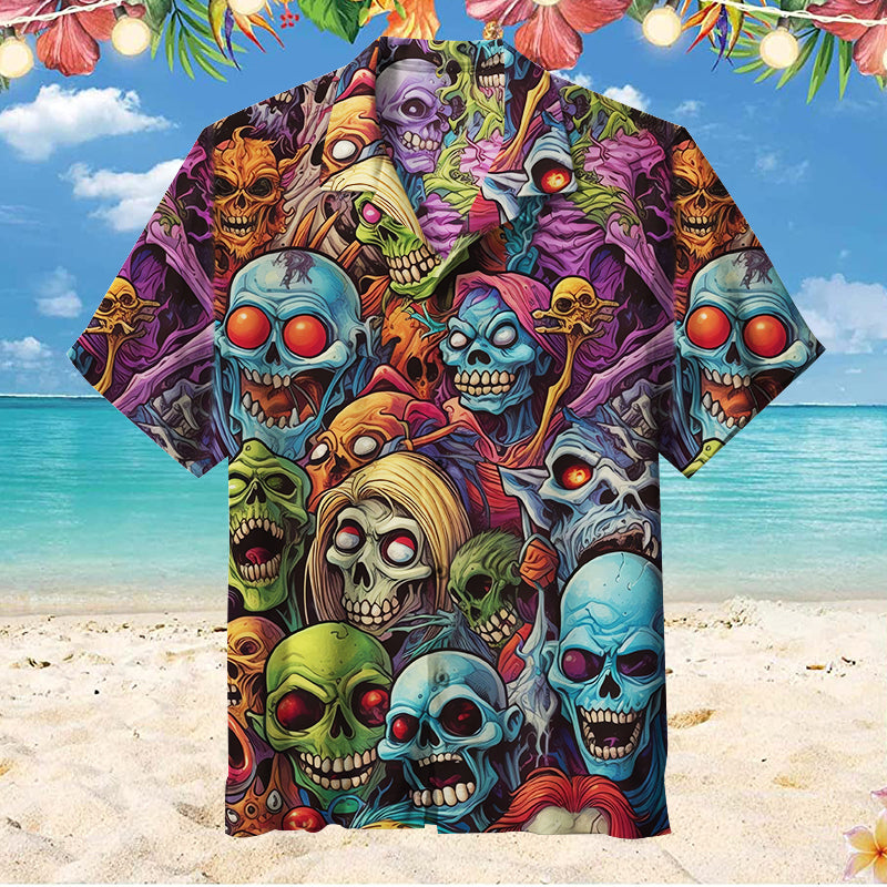 Colorful Skull Unisex Hawaiian Shirt
