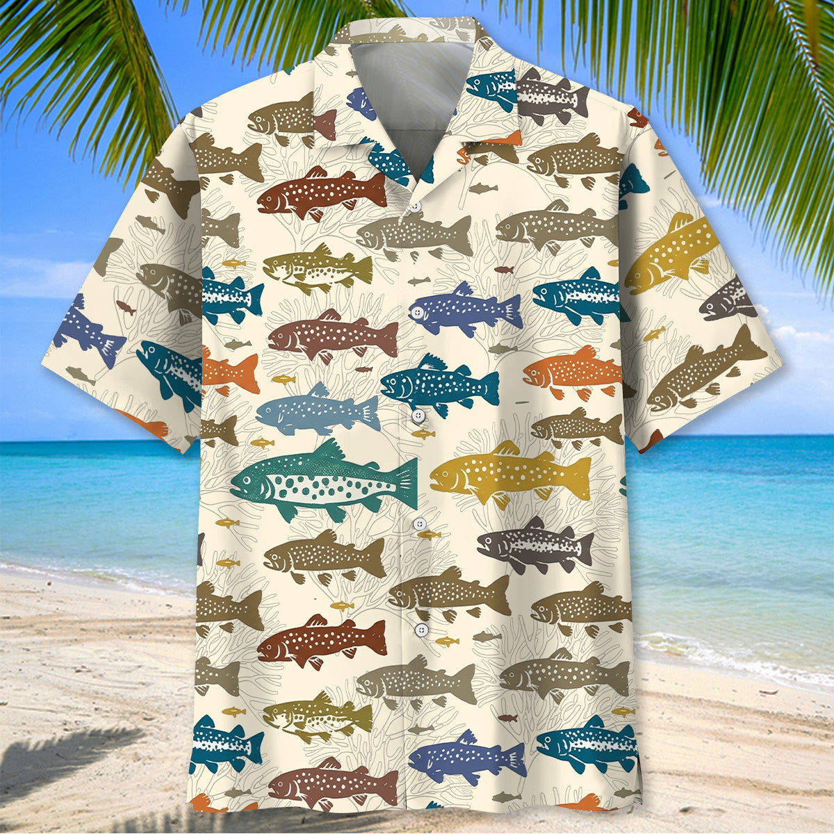 Colorful Trout Fish Hawaiian Shirt