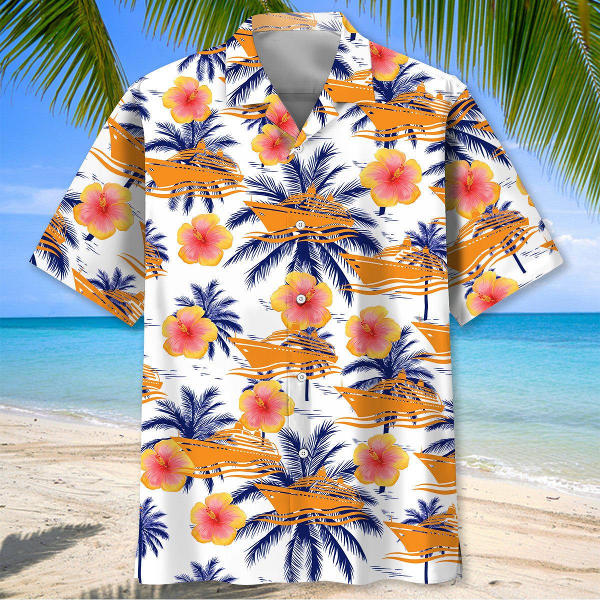 Cruise Sea Island Tree Hawaiian Shirt