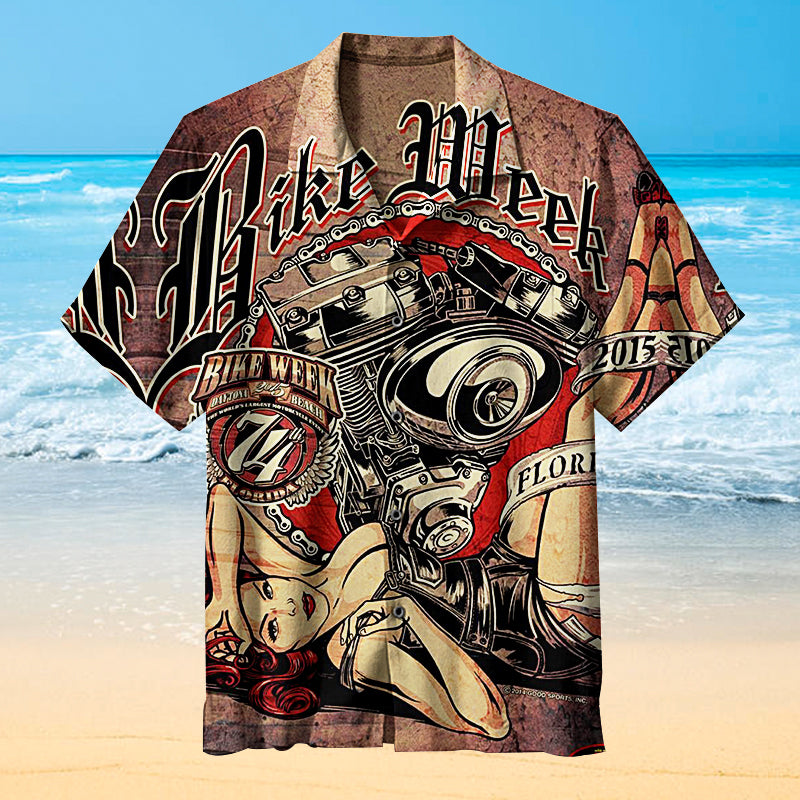 Daytona Bike Week 2015 Unisex Hawaiian Shirt