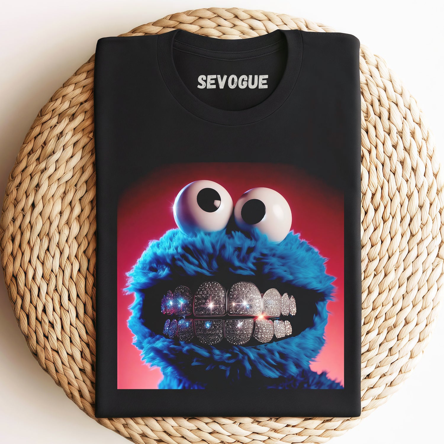 Diamond Tooth Cookie Monster Unisex Tee, Sweatshirt & Hoodi