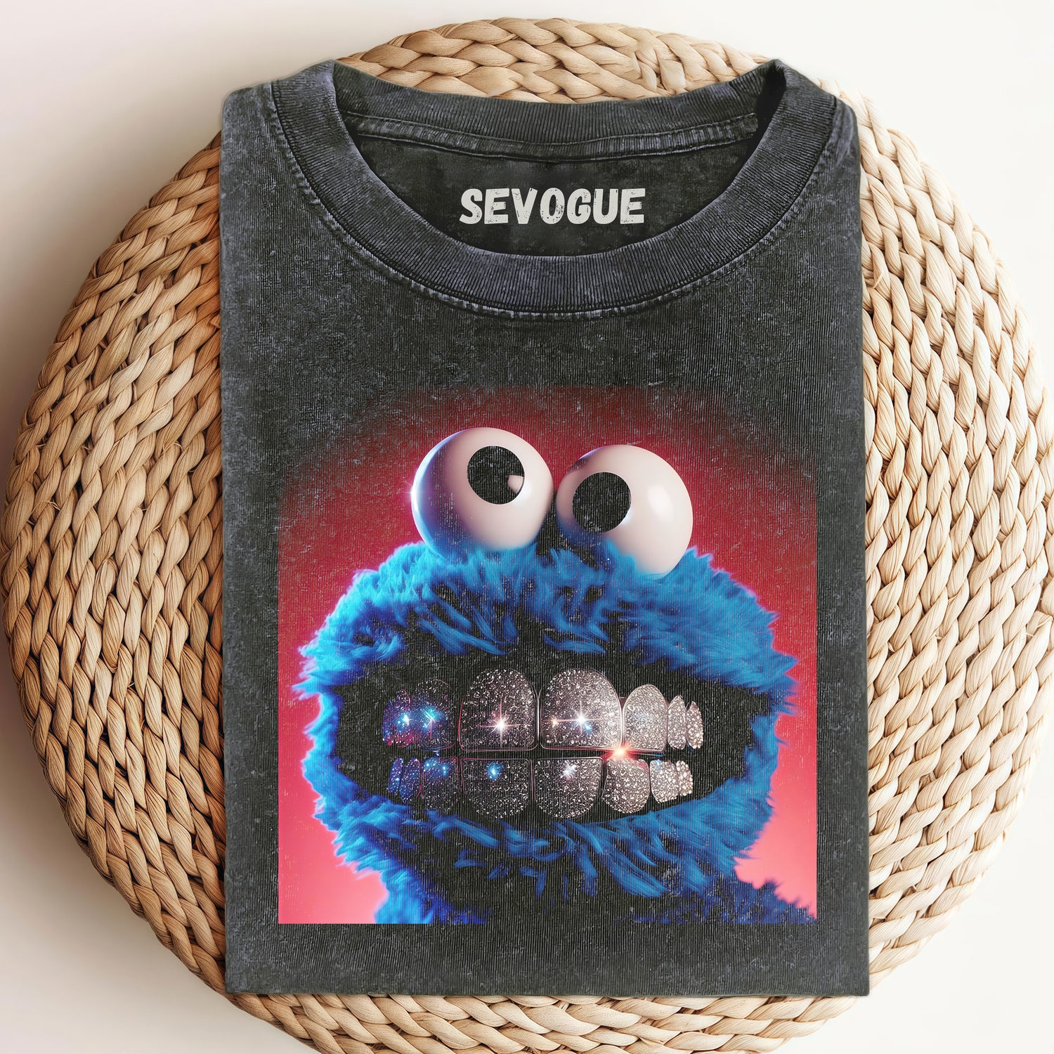 Diamond Tooth Cookie Monster Unisex Tee, Sweatshirt & Hoodi
