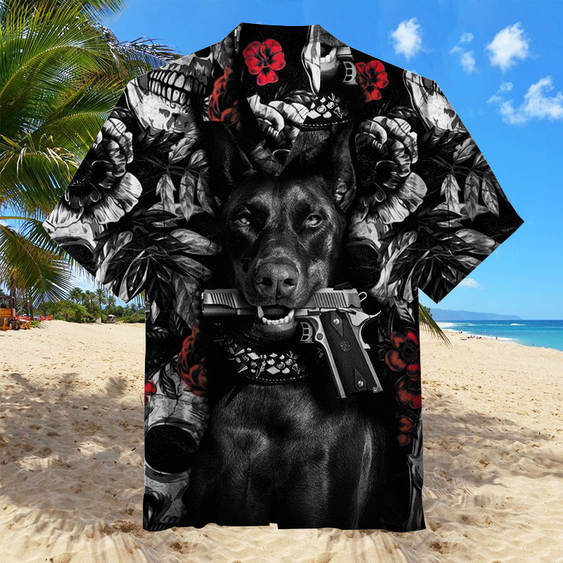Doberman Art Hawaiian Shirt