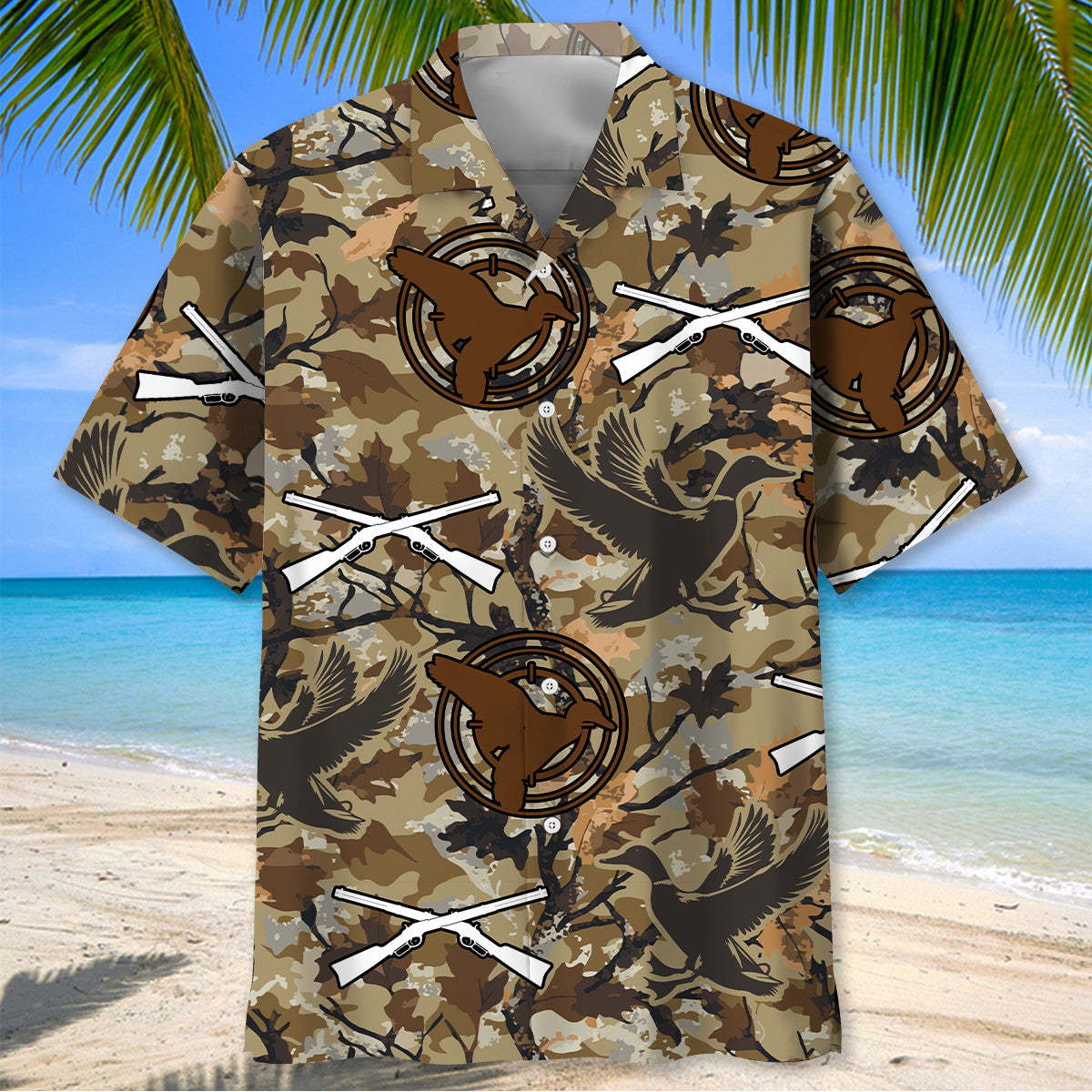 Duck Hunting Camouflage Hawaiian Shirt