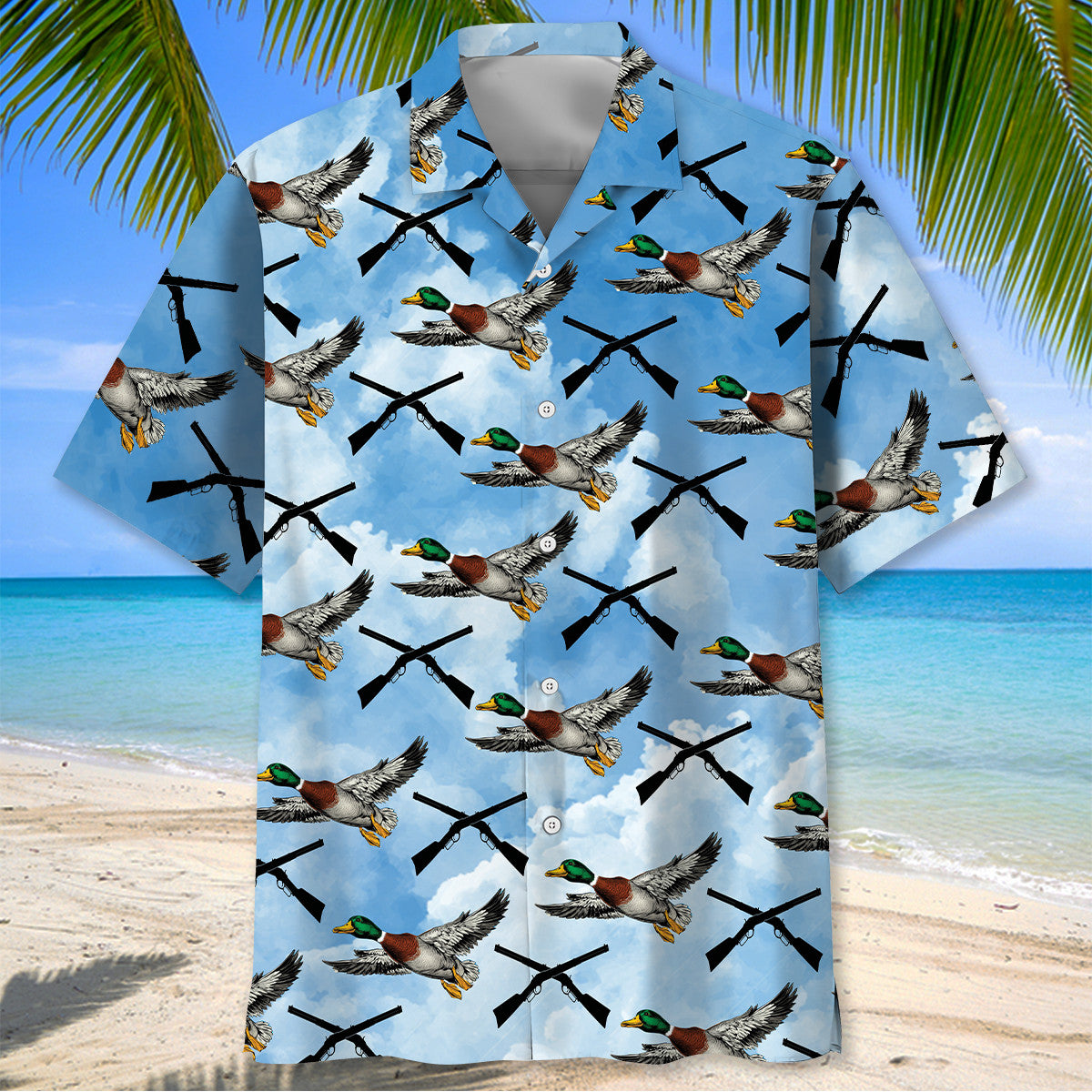 Duck Hunting Sky Hawaiian Shirt
