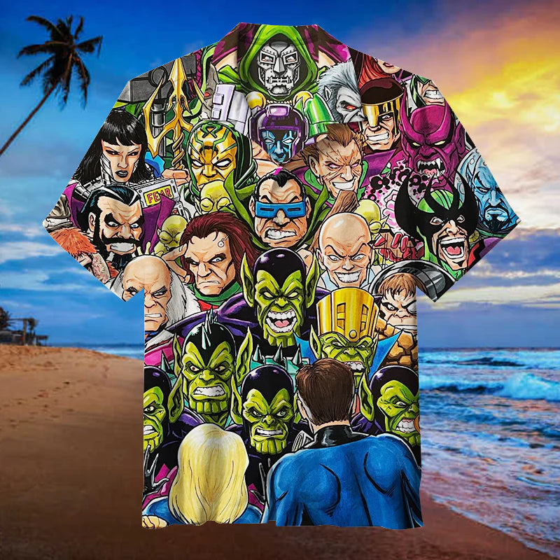 Fantastic Four Rogues Unisex Hawaiian Shirt
