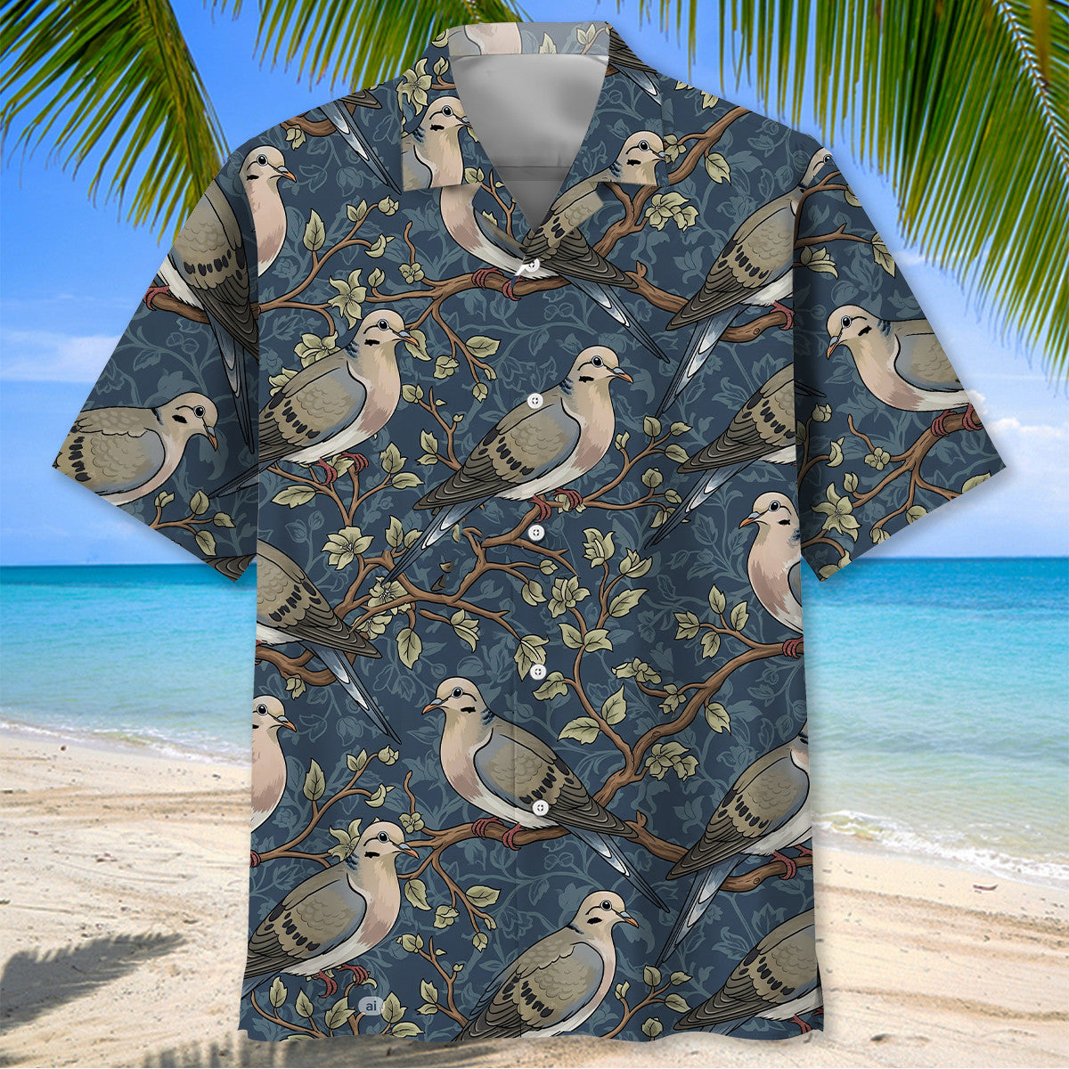 Floral Dove Hunting Hawaiian Shirt