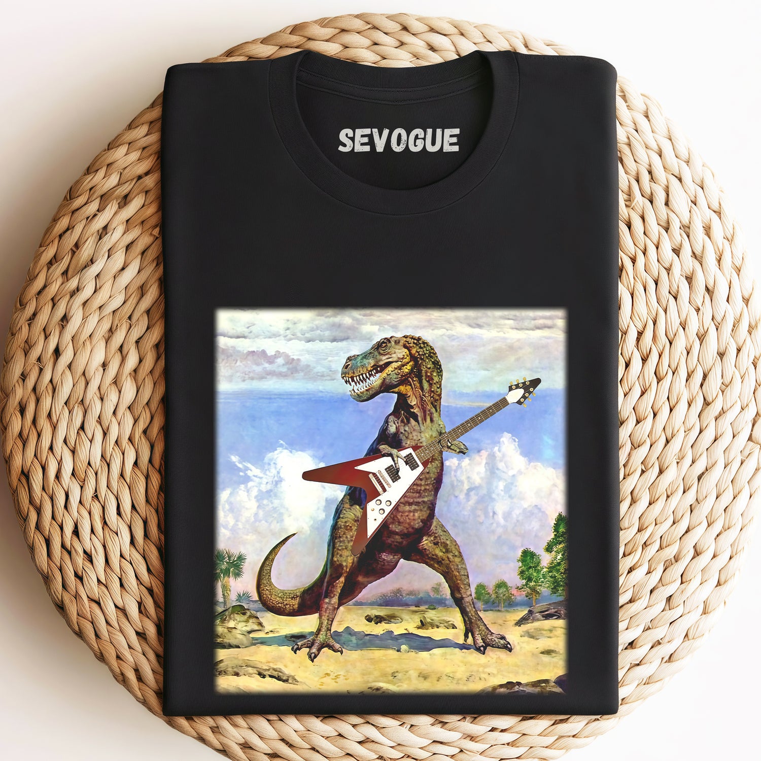 Funny Guitar Dinosaur Unisex Tee, Sweatshirt & Hoodie