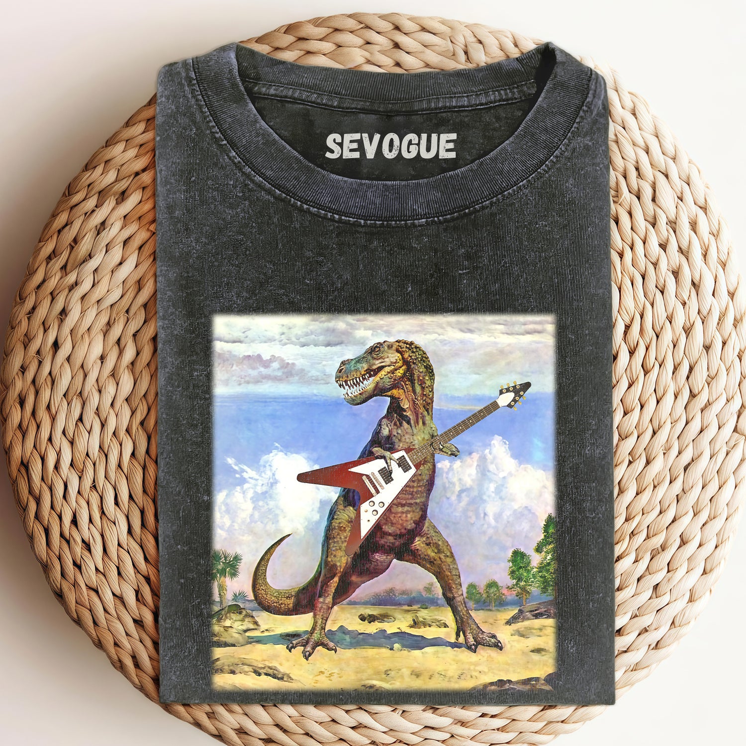 Funny Guitar Dinosaur Unisex Tee, Sweatshirt & Hoodie