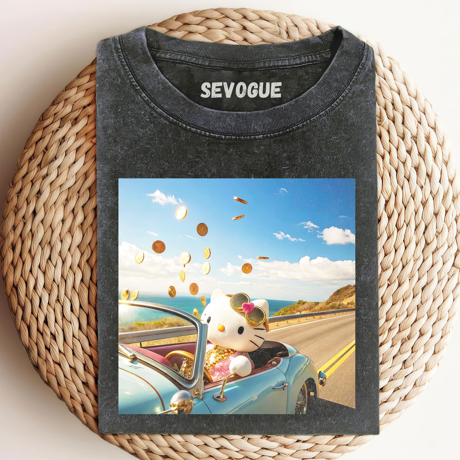 Funny Hello Kitty V8  Unisex Tee, Sweatshirt & Hoodi