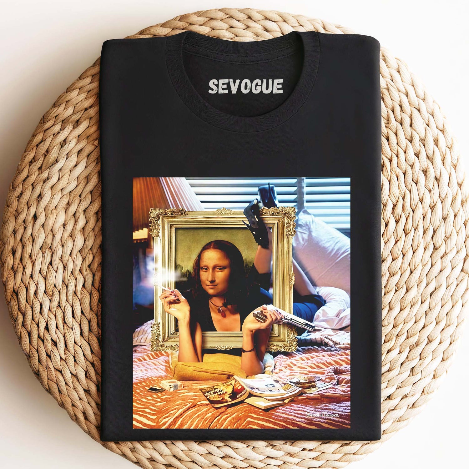 Funny Mona Lisa V1 Unisex Tee, Sweatshirt & Hoodie