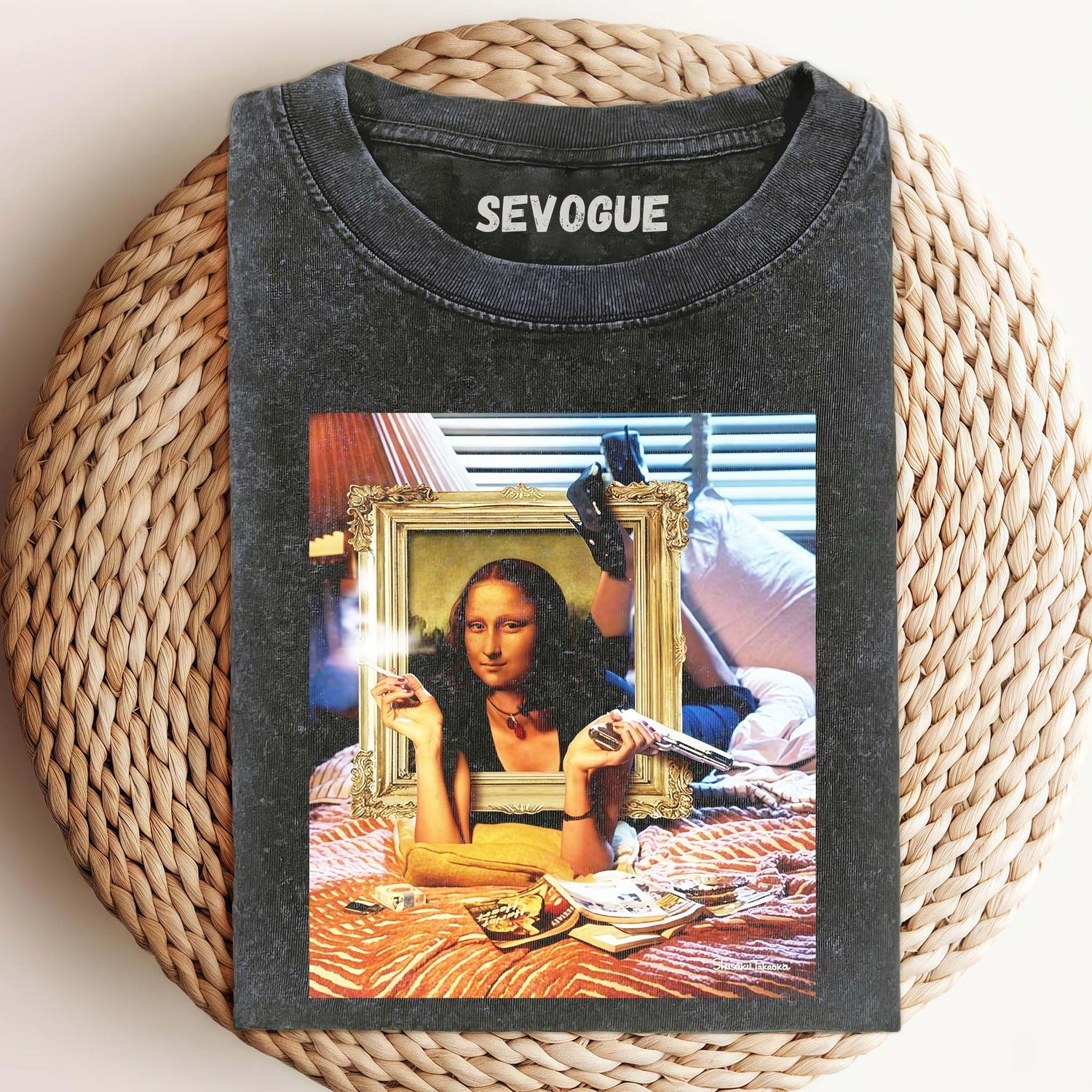 Funny Mona Lisa V1 Unisex Tee, Sweatshirt & Hoodie