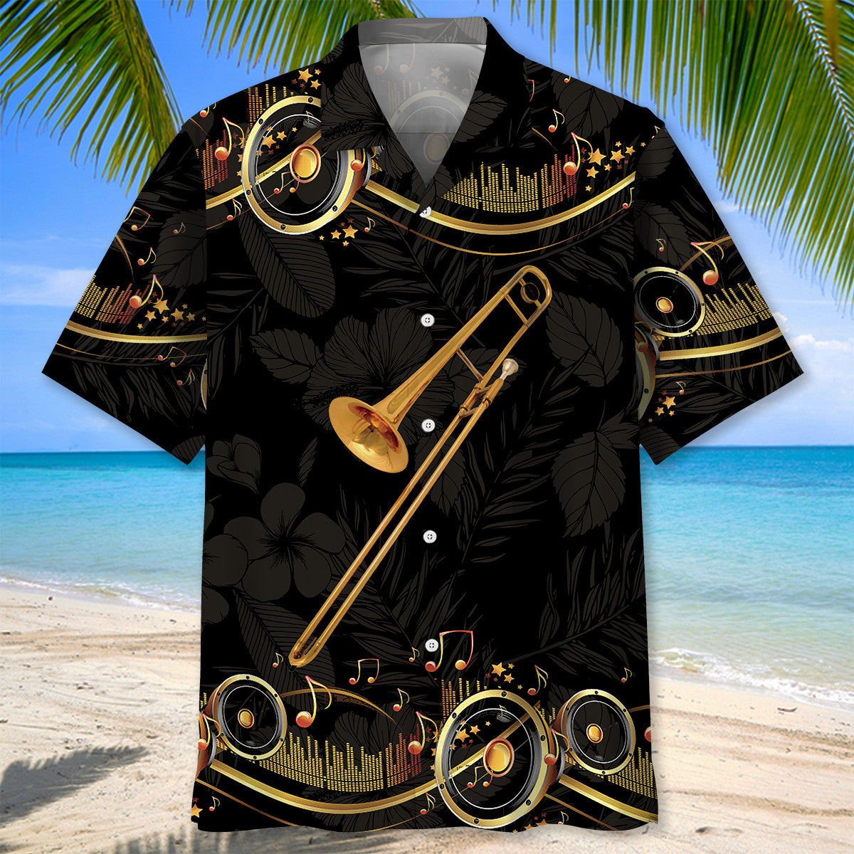 Golden Trombone Hawaiian Shirt