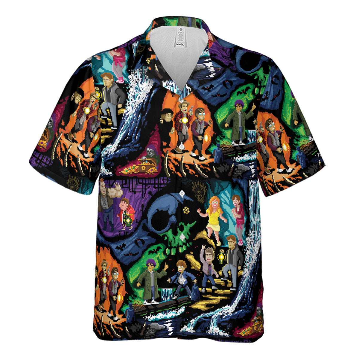 Goonies 80s Pixel Art Hawaiian Shirt