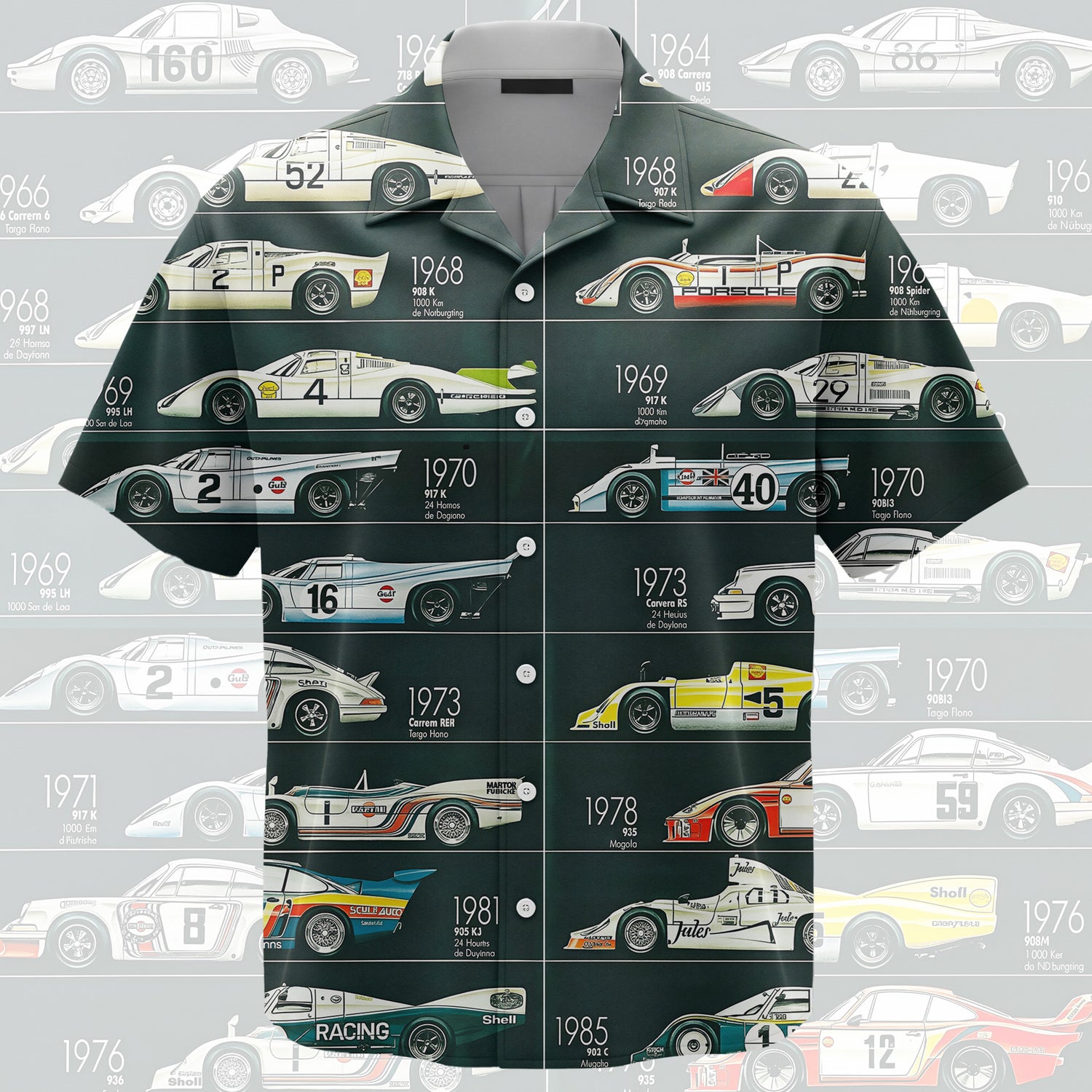 Porsches - 100 Victories Unisex Hawaiian Shirt