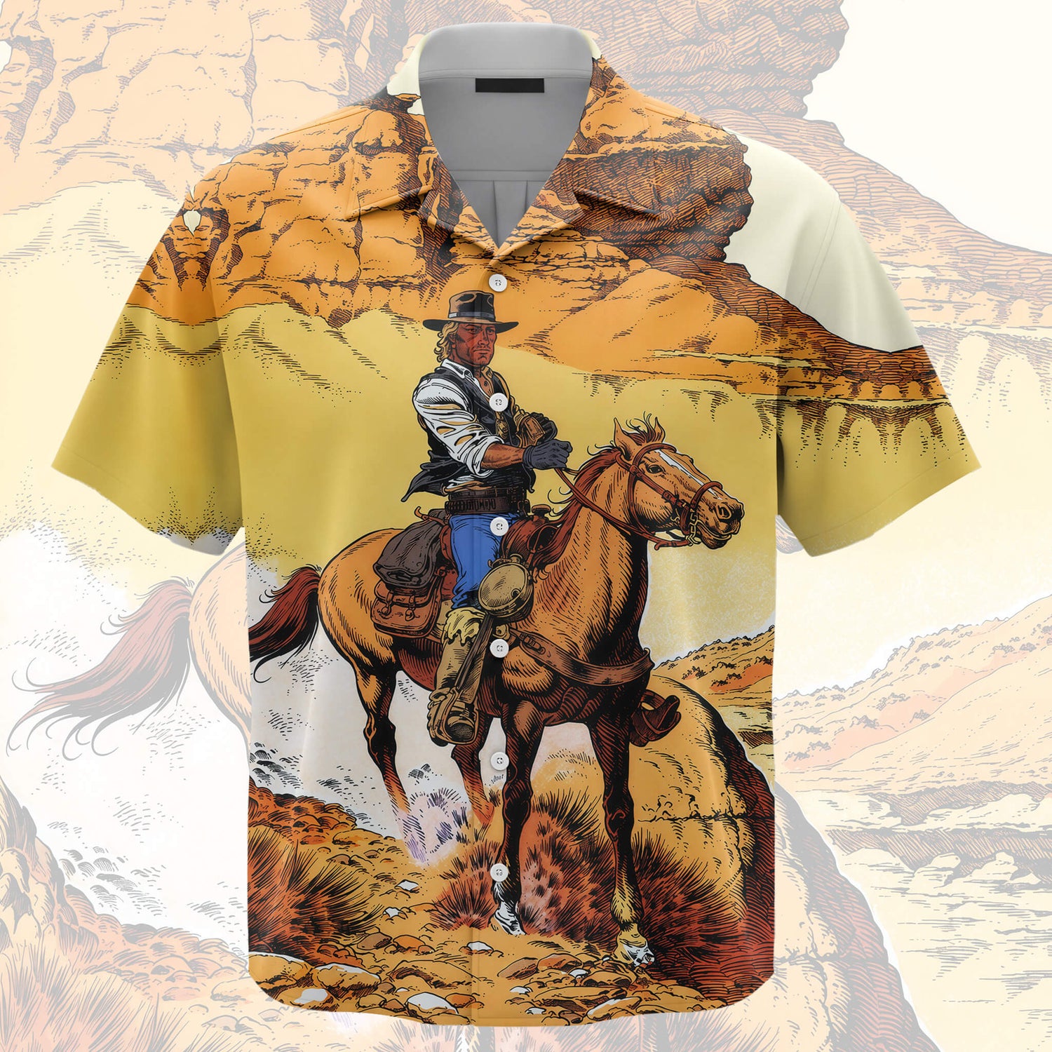 Cowboy Hawaiian Shirt
