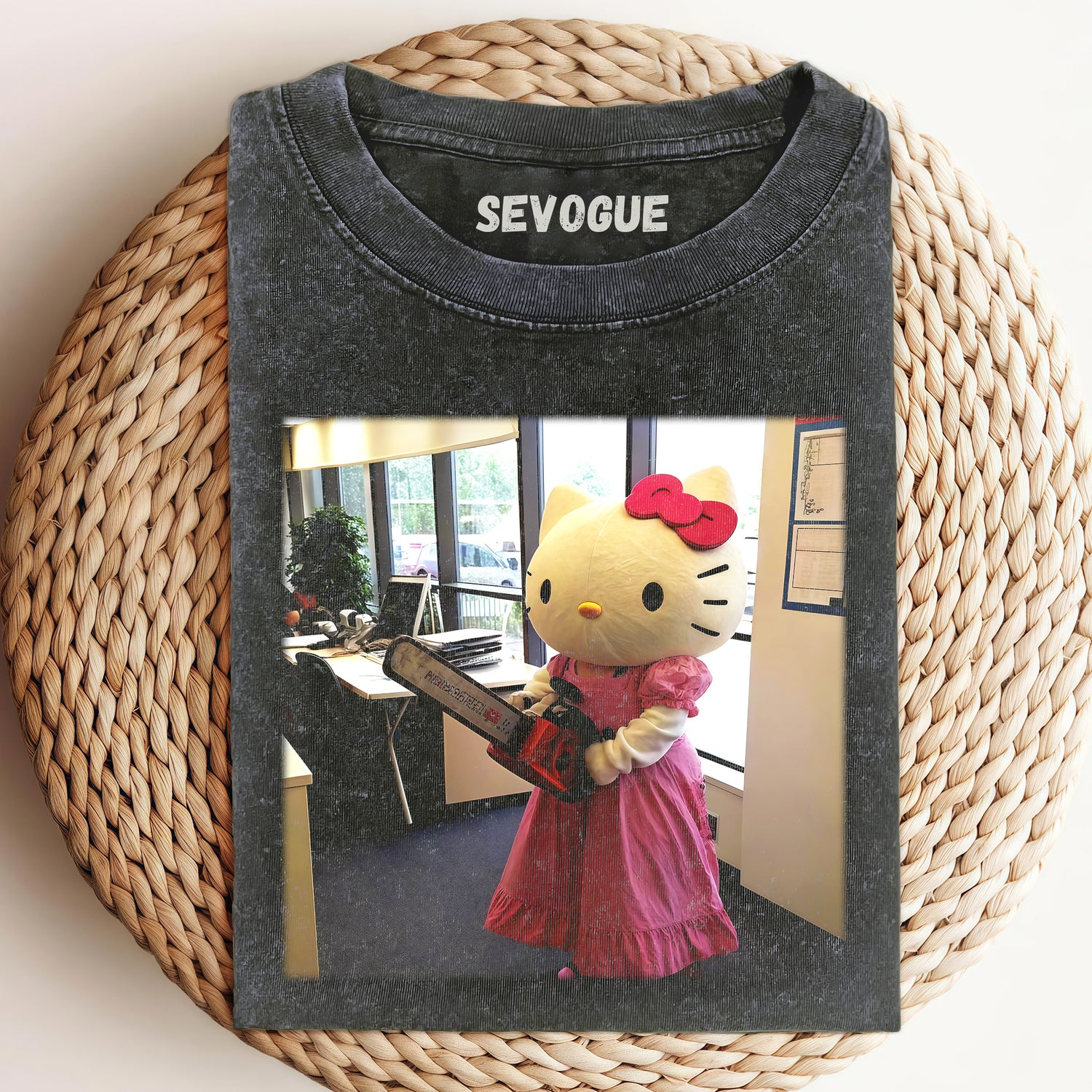 Hello Kitty With A Chainsaw Unisex Tee, Sweatshirt & Hoodi