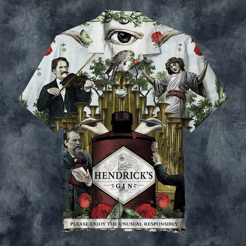 Hendrick's Gin Unisex Hawaiian Shirt