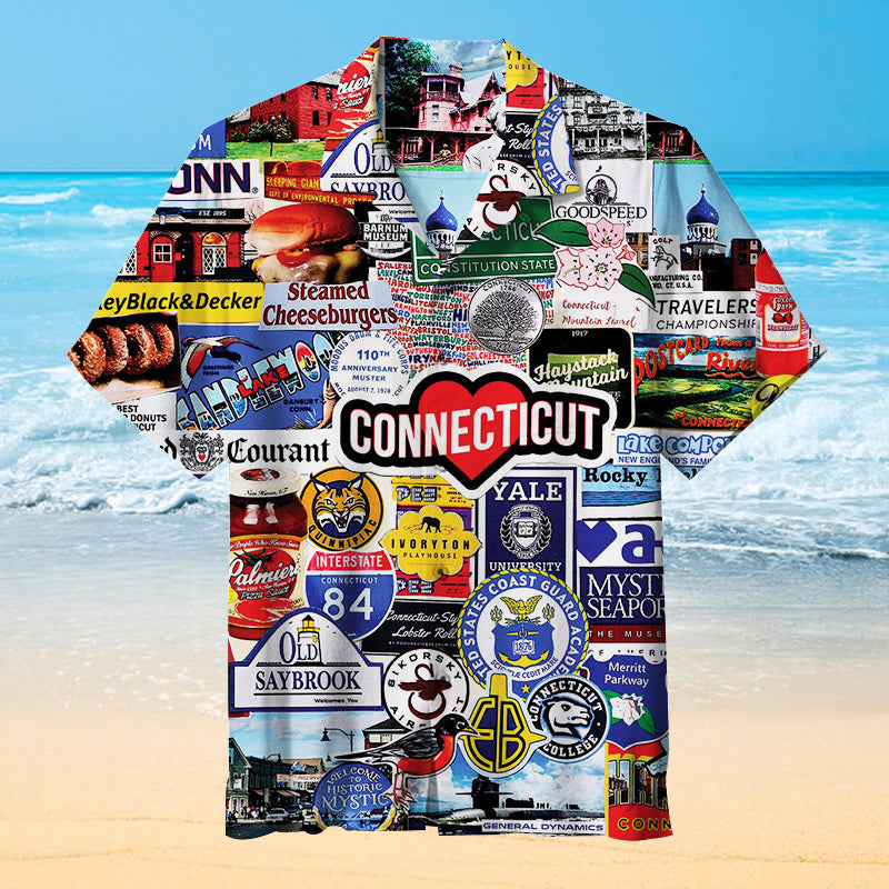 I Love Connecticut  Hawaiian Shirt