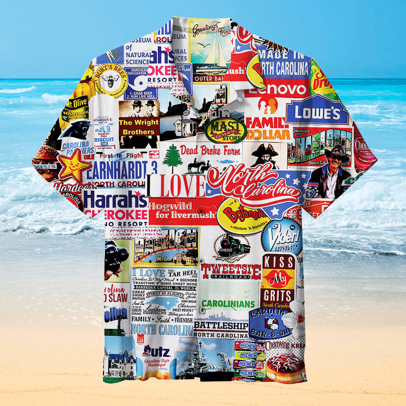 I Love North Carolina  Hawaiian Shirt