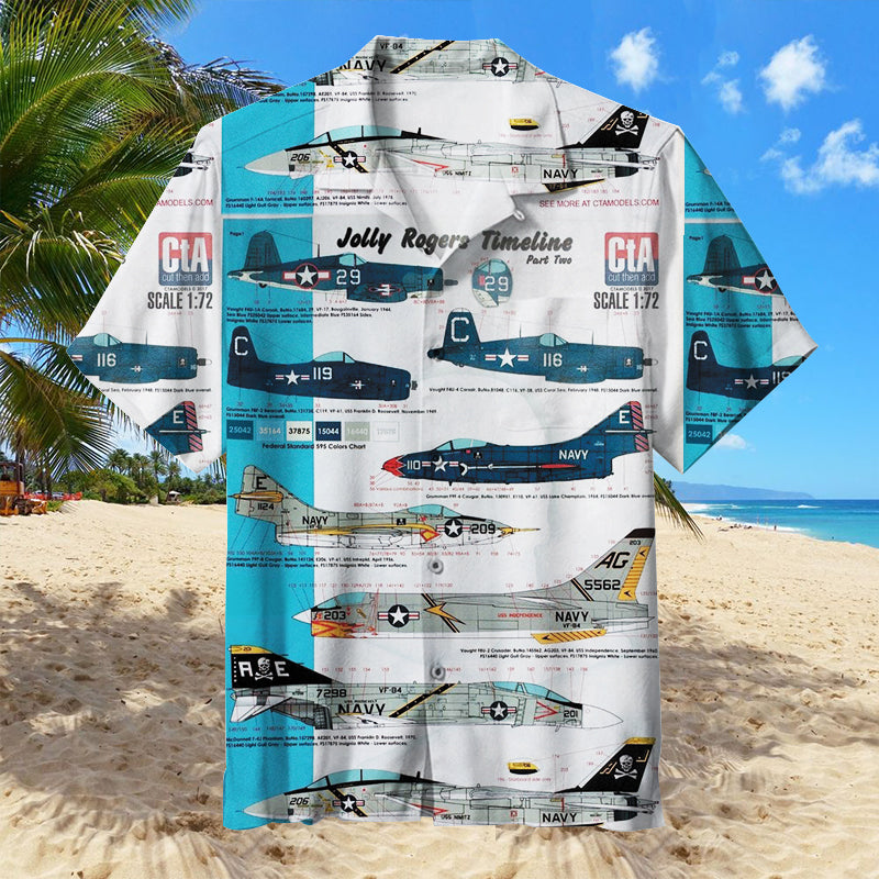 Jolly Rogers Timeline Hawaiian Shirt