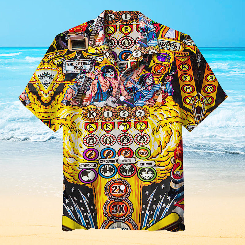 Kiss Pinball Universal Hawaiian Shirt