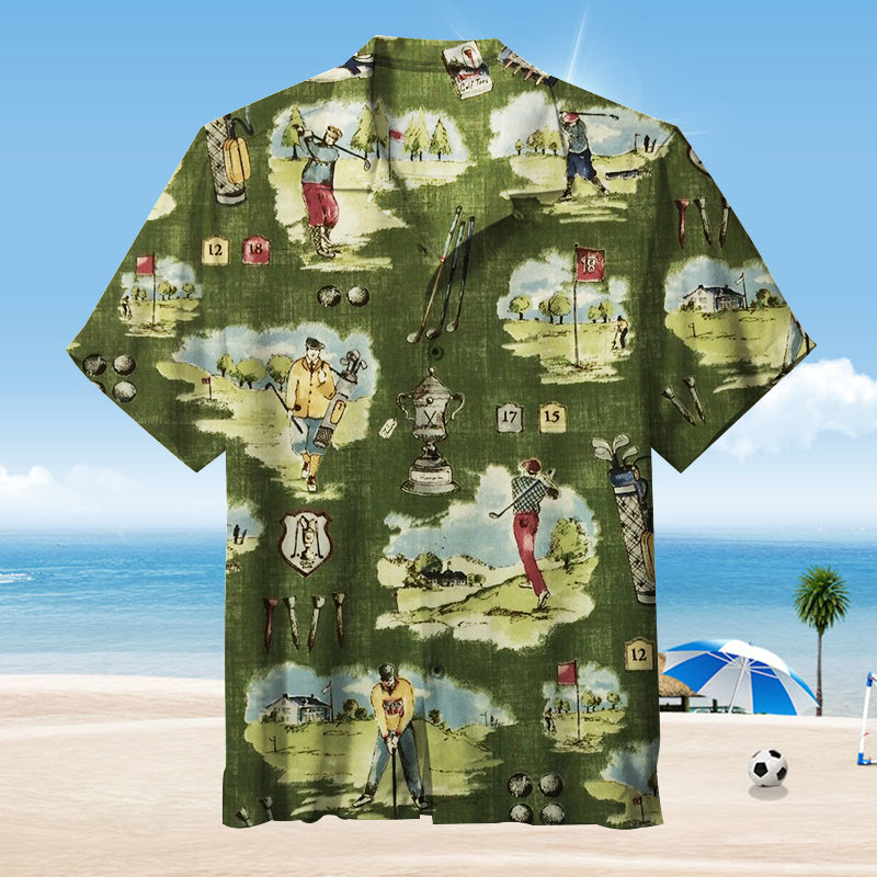 Leisure Time To Play Golf Unisex Hawaiian Shirt
