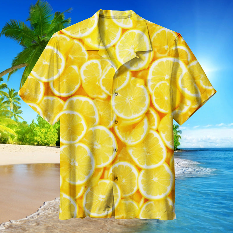 Lemon Hawaiian Shirt
