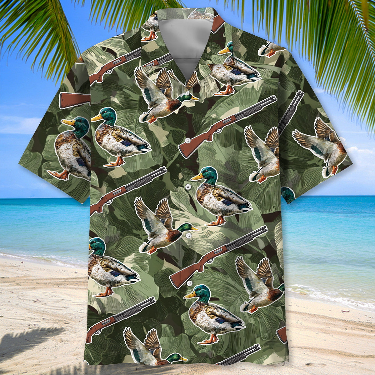 Mallard Duck Camouflage Hawaiian Shirt