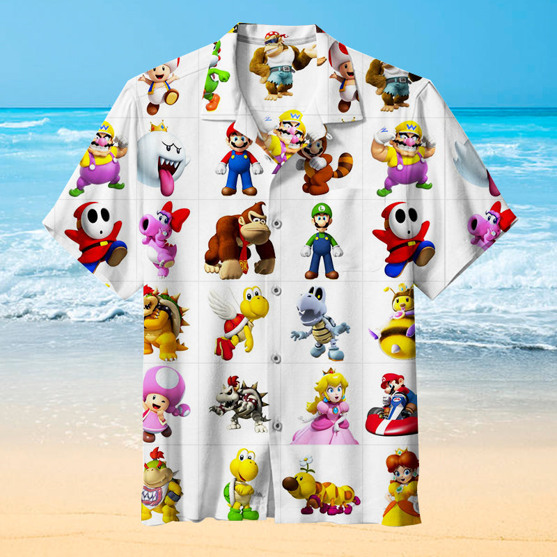 Mario Character Collection Unisex Hawaiian Shirt
