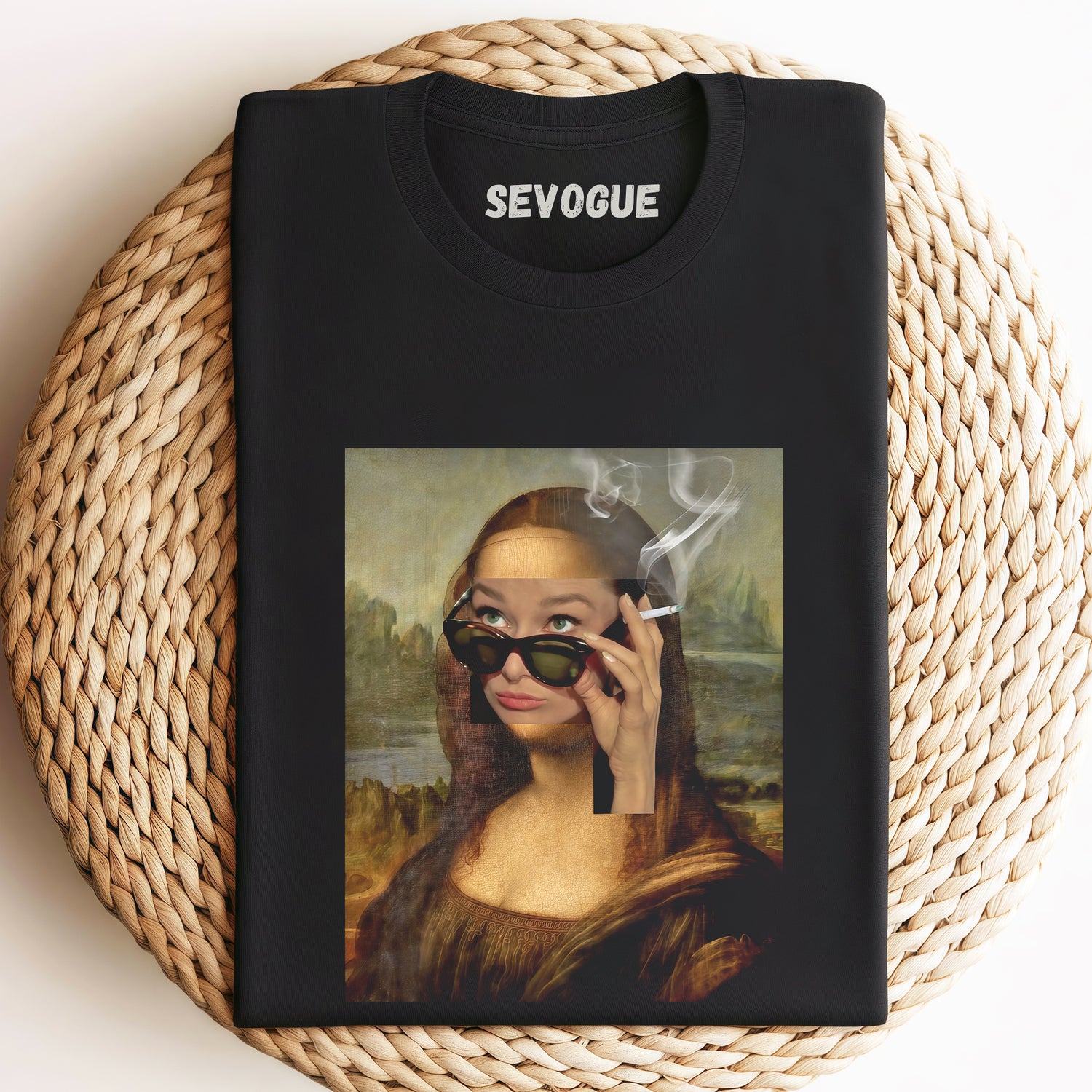 Mona Lisa & Audrey Hepburn Unisex Tee, Sweatshirt & Hoodie