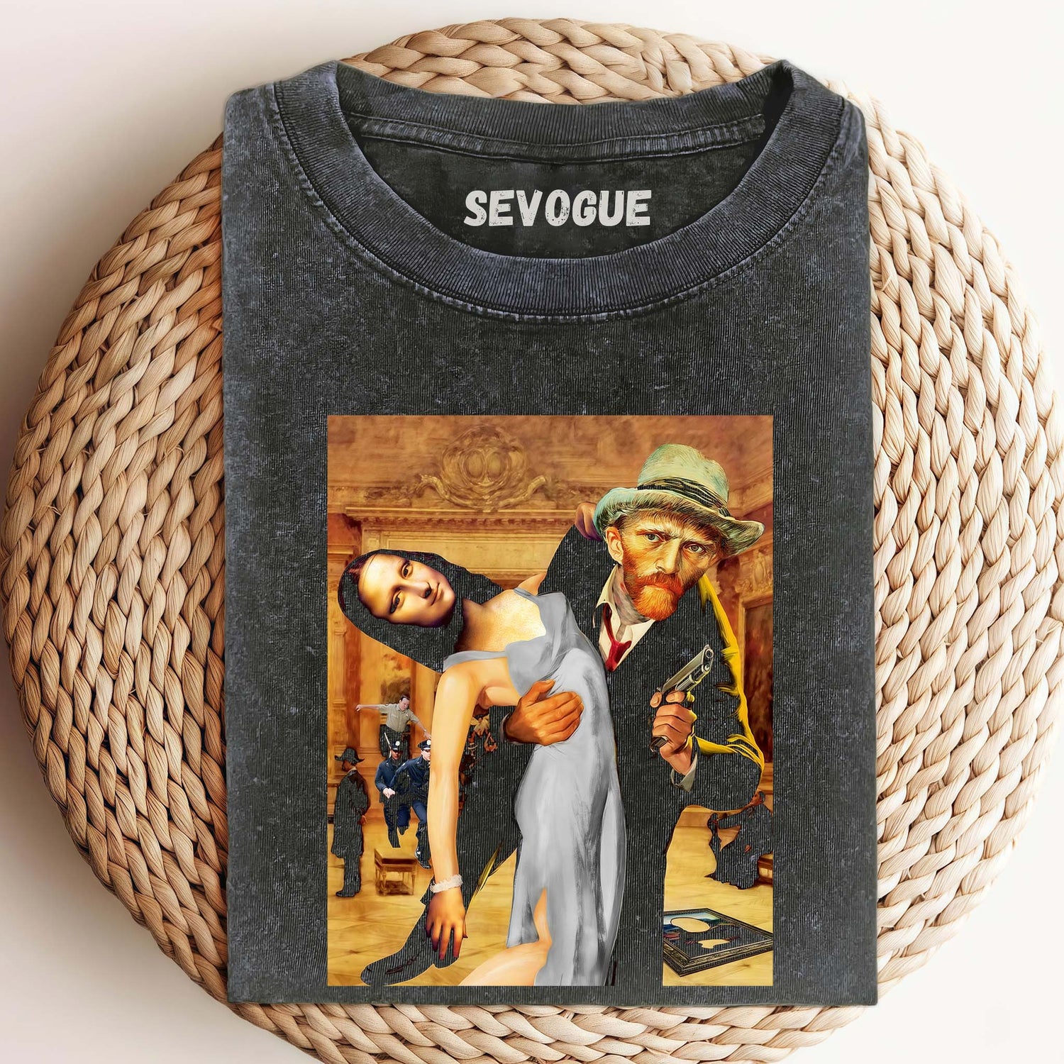 Mona Lisa & Van Gogh Unisex Tee, Sweatshirt & Hoodie