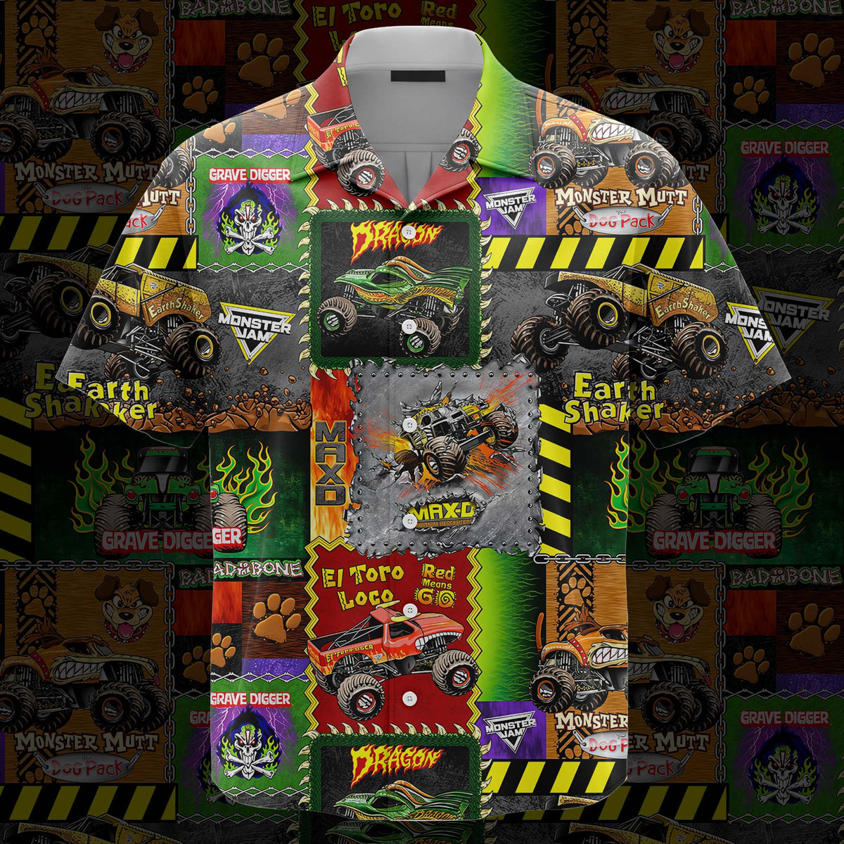 Monster Jam, Monster Truck Unisex Hawaiian Shirt