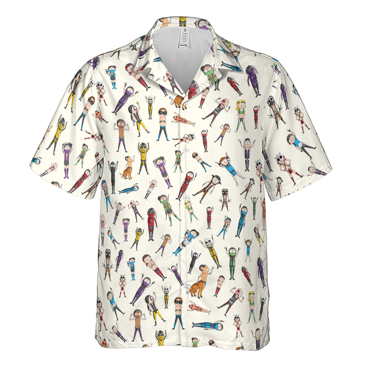 Morty Kombat Morty and Mortal Kombat Mashup Hawaiian Shirt