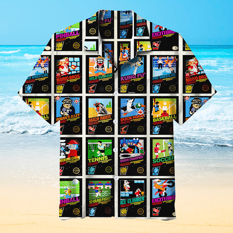 Nintendo 8-Bit Video Game Cover |Universal Hawaiian Shirt