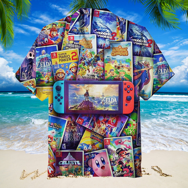 Nintendo Games Unisex Hawaiian Shirt