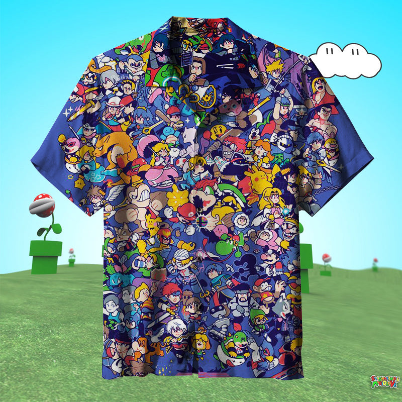 Nintendo Games Unisex Hawaiian Shirt