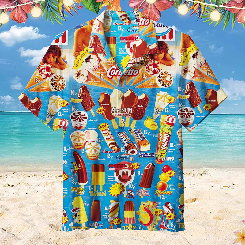 Oh, those old summers, those old ice creams Unisex Hawaiian Shirt