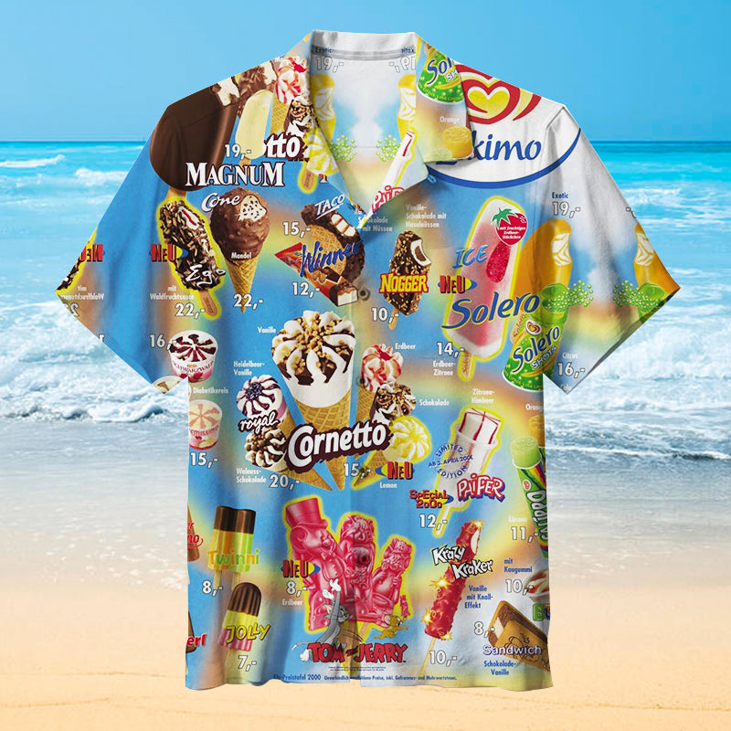 Oh, those old summers, those old ice creams Unisex Hawaiian Shirt