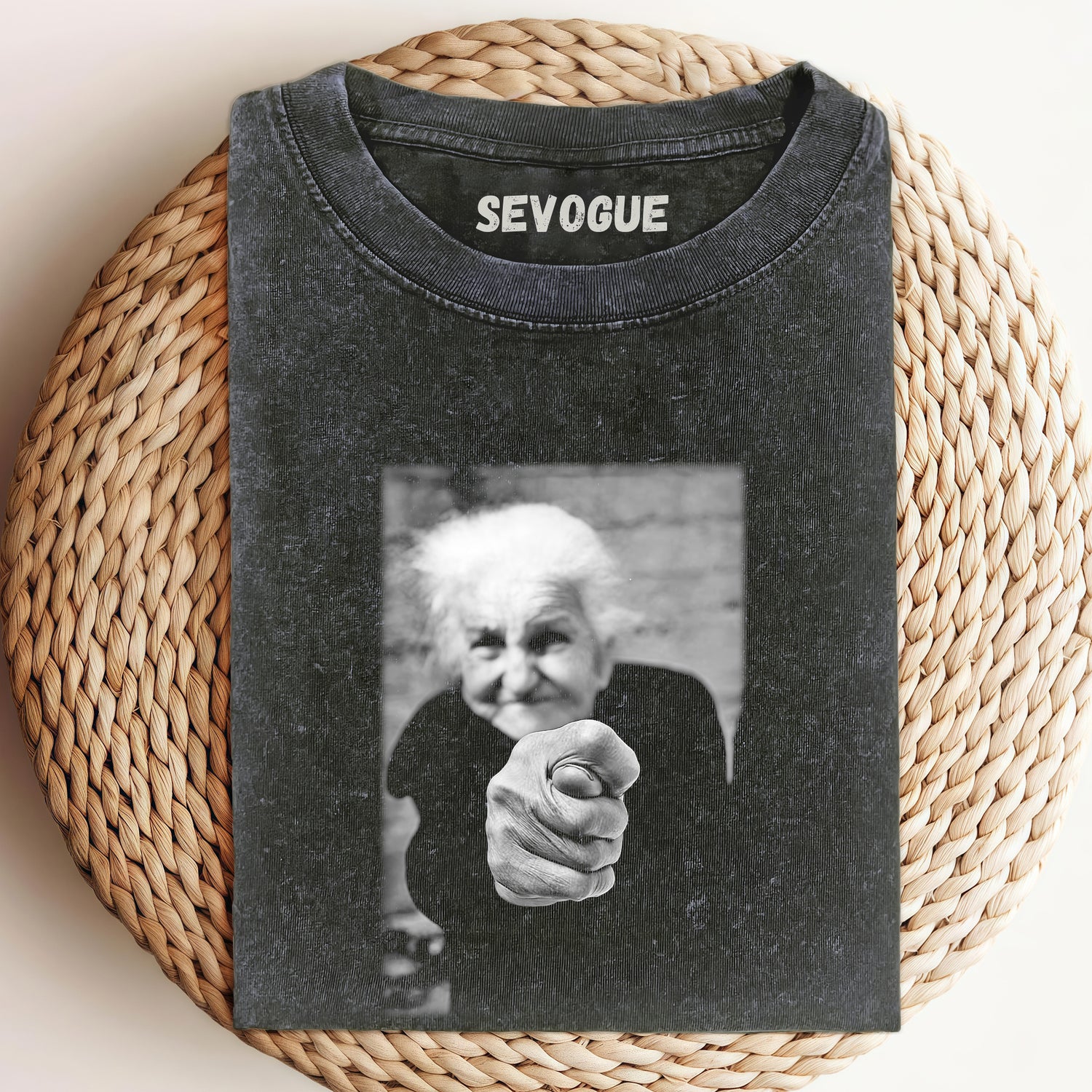 Old Lady Gesturing Unisex Tee, Sweatshirt & Hoodie