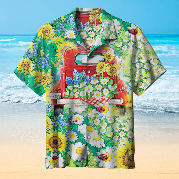 On the road of life, flowers are in full bloom, remember to be optimistic Unisex Hawaiian Shirt