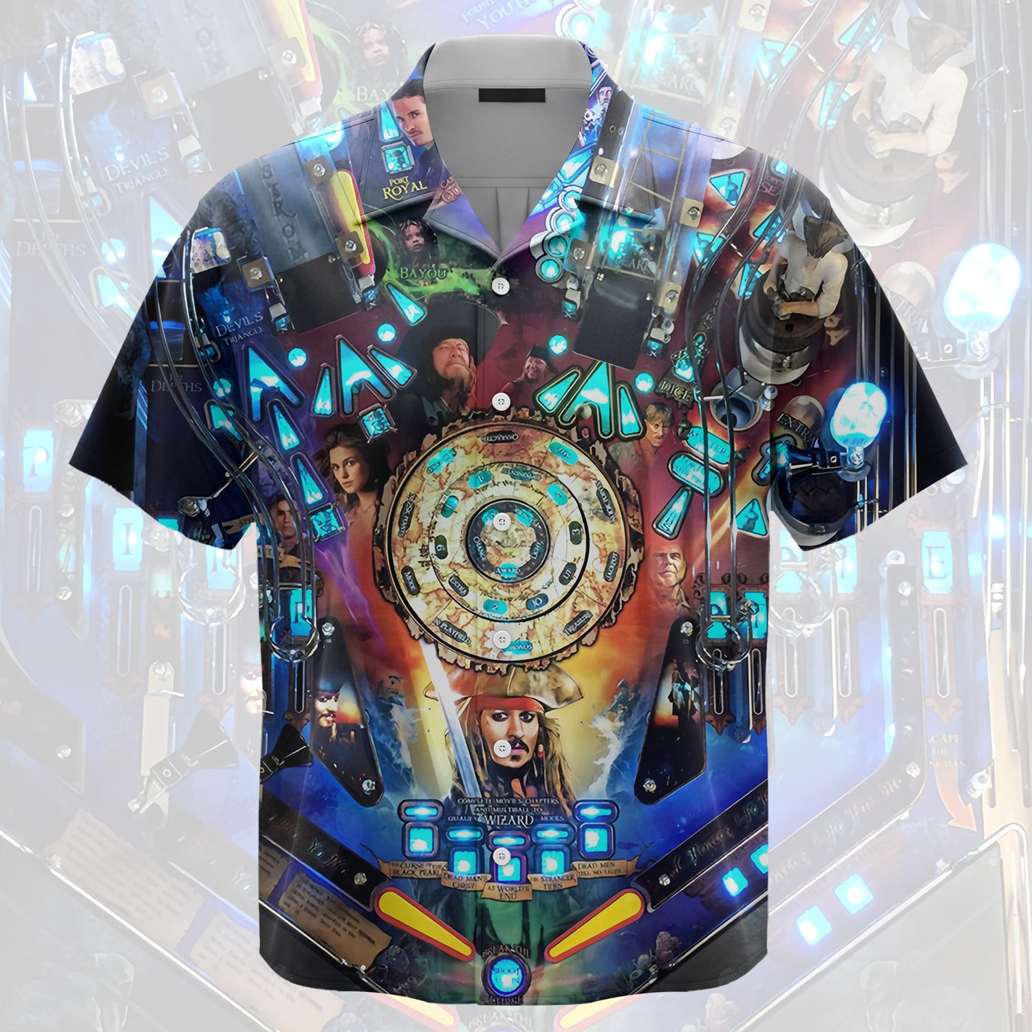Pirates of the Caribbean Pinball |Unisex Hawaiian Shirt