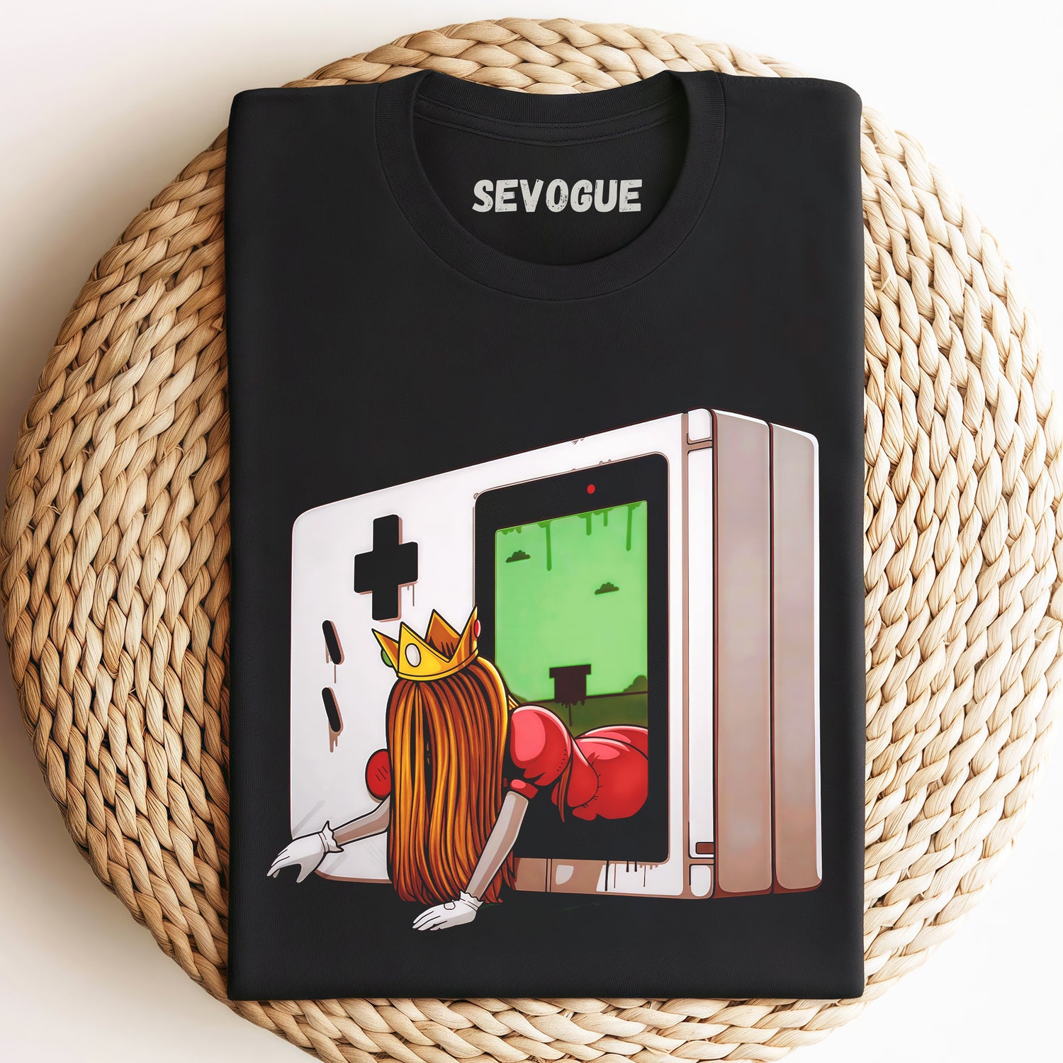 Princess Peach Climbed Out Of The Game Console Unisex Tee, Sweatshirt & Hoodie