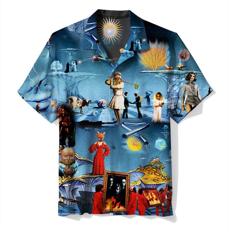 Prog Rock collage Unisex Hawaiian Shirt